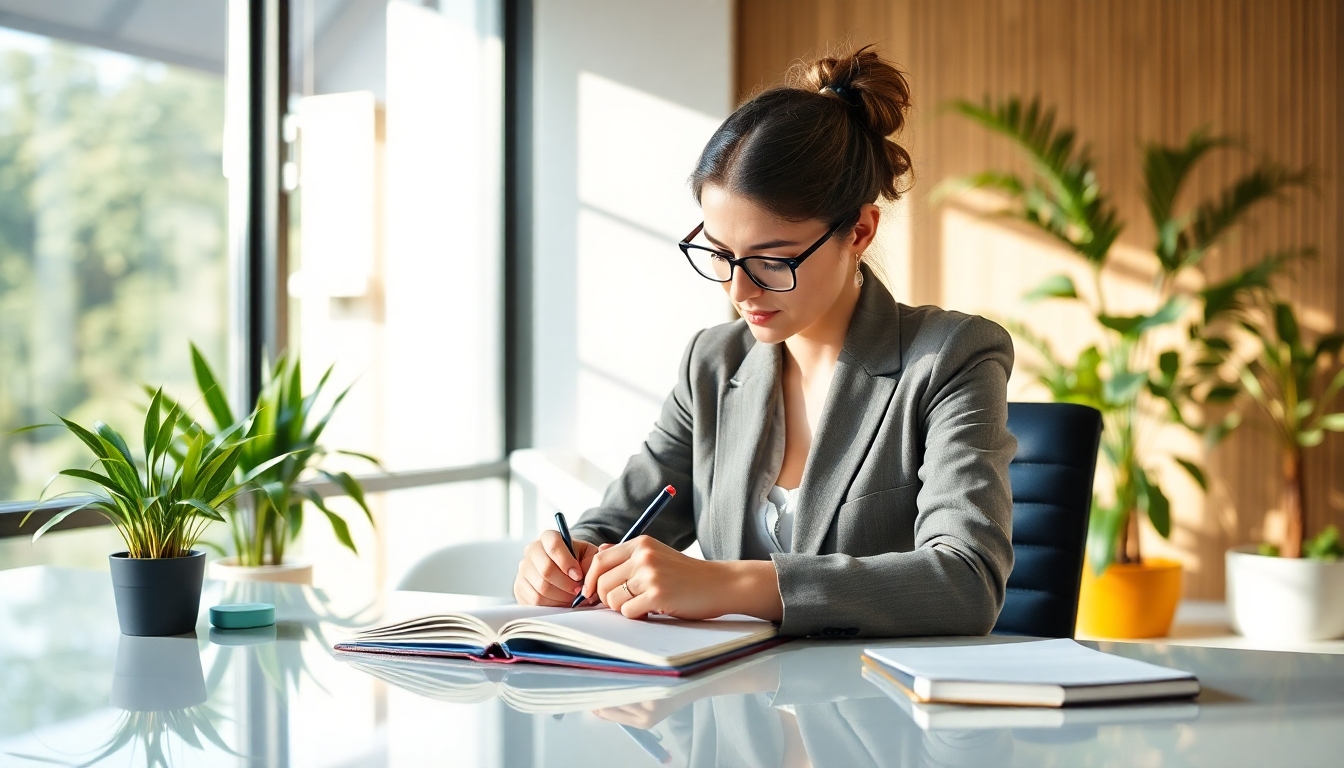 穏やかにストレス管理を実践するビジネスパーソン