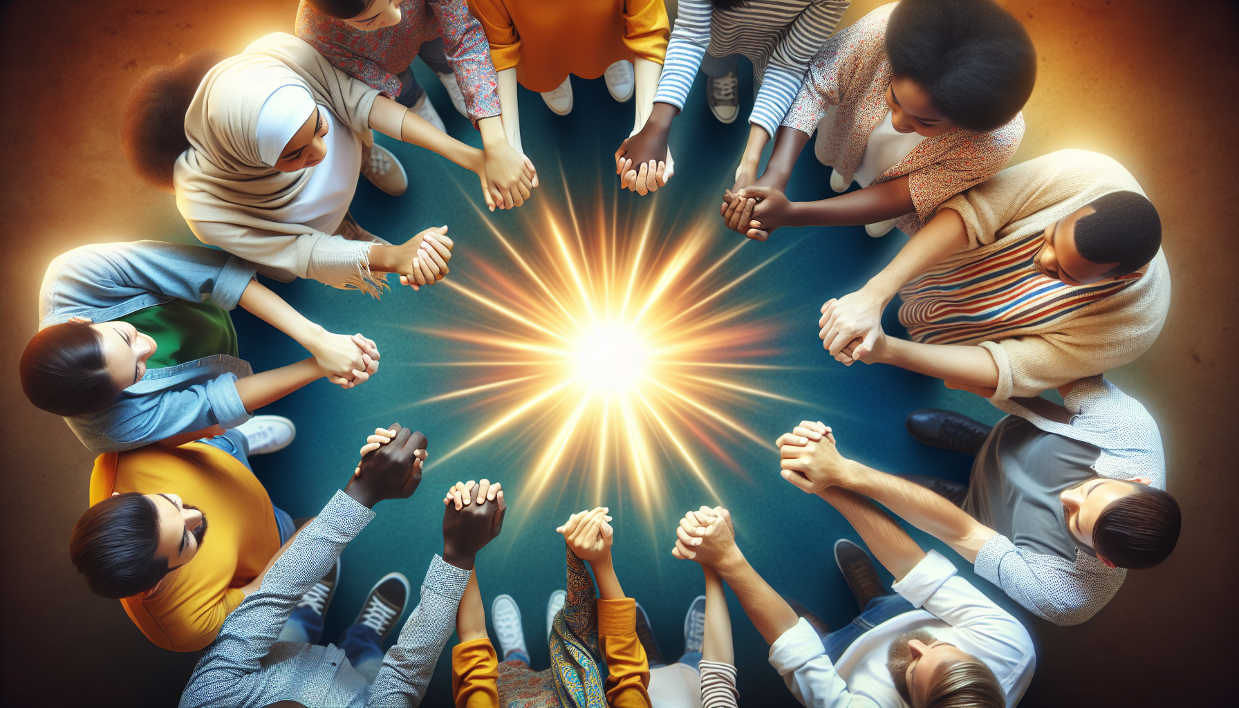 様々な人々が手を取り合い支え合うイメージ
