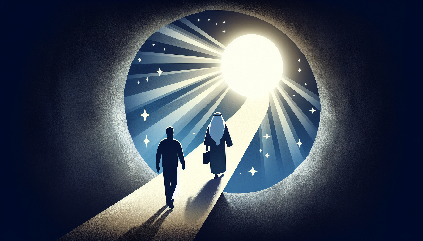 暗いトンネルの先に光が見える希望のイメージ