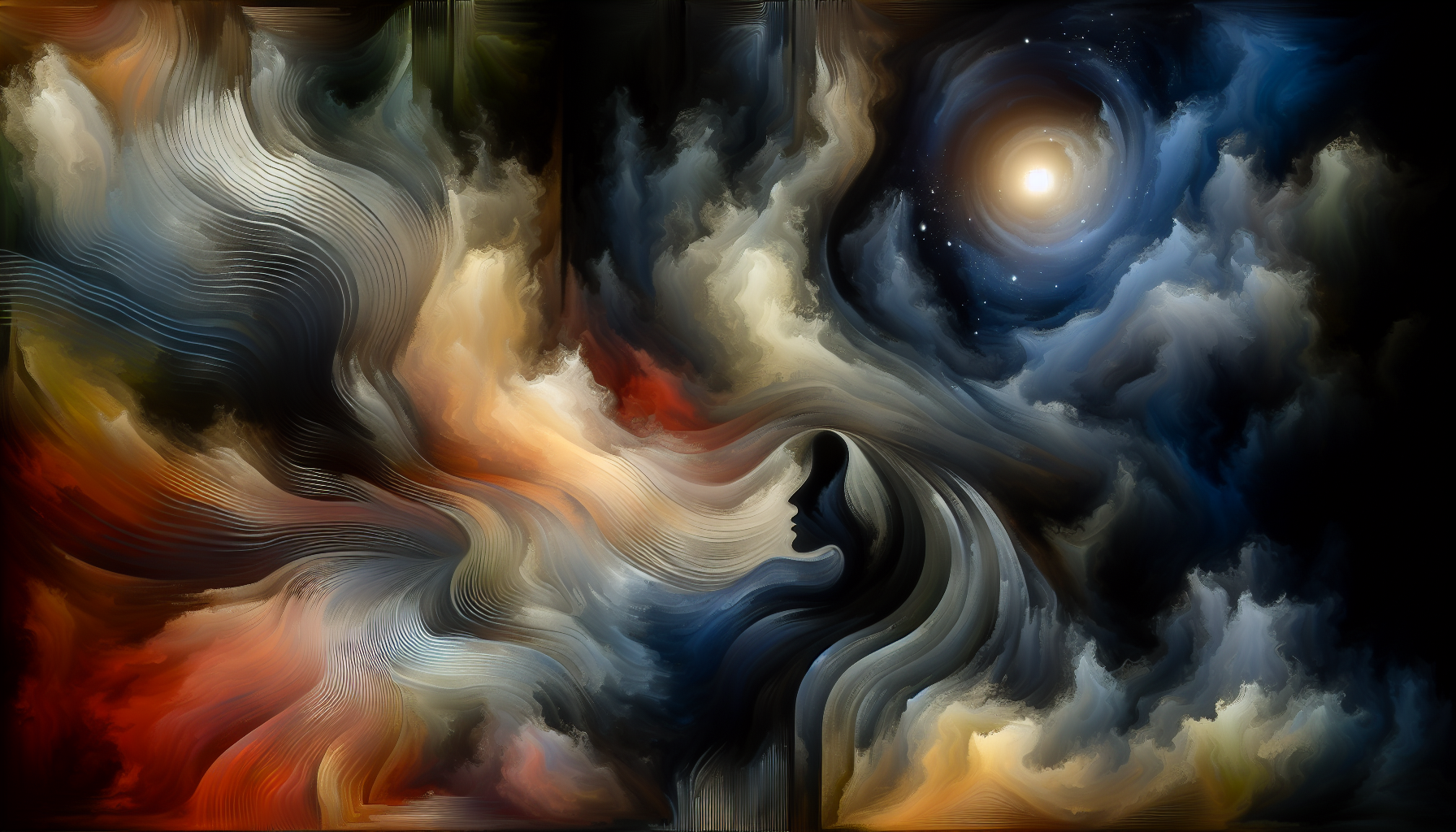 うつ病の複雑さを象徴する抽象的なイメージ